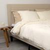 BEST HOME FASHION Linen Duvet Set with Buttons- Casual Elegance, Lightweight and Stylish Bedding, Blanket-TWIN-WHITE-86 L x 68 W view 2