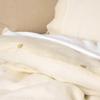 BEST HOME FASHION Linen Duvet Set with Buttons- Casual Elegance, Lightweight and Stylish Bedding, Blanket-TWIN-WHITE-86 L x 68 W view 4