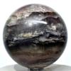 2.4" Deep Purple Fluorite Sphere Banded Natural Crystal Ball Sparkling Mineral Polished Stone - China + Stand view 4