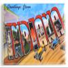 Greetings from Indiana Fridge Magnet (1.75 x 2.75 inches) Style B view 1