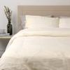 Best Home Fashion Linen Duvet Set with Tie Straps- Casual Elegance, Lightweight and Stylish Bedding, Blanket-Twin-White- 86 L x 68 W view 1