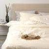 Best Home Fashion Linen Duvet Set with Tie Straps- Casual Elegance, Lightweight and Stylish Bedding, Blanket-Twin-White- 86 L x 68 W view 3