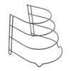 Metaltex Lava Canyon - Horizontal 4 Tier Frying Pan Rack - Space-Saving Pan Organiser for Cupboard - Frying Pan Storage with Touch-Therm Finish - 23 x 27 x 23cm, Black view 1