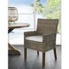 Padma's Plantation Boca Arm Dining Chair - Outdoor/Indoor Cushioned Seat & Arms Beige view 2