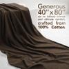 American Soft Linen 100% Cotton 600 GSM Turkish 40x80 Oversized Bath Towel Sheet, Extra Large Adult Towels for Bathroom, Brown Bath Sheet view 2