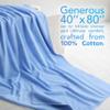 American Soft Linen 100% Cotton 600 GSM Turkish 40x80 Oversized Bath Towel Sheet, Extra Large Adult Towels for Bathroom, Sky Blue Bath Sheet view 2
