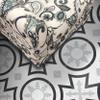 Moroccan Mosaic & Tile House CTP26-02 Ozod Handmade Cement Tiles, Pack of 12, Black and Grey view 2
