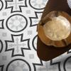 Moroccan Mosaic & Tile House CTP26-02 Ozod Handmade Cement Tiles, Pack of 12, Black and Grey view 3