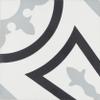 Moroccan Mosaic & Tile House CTP26-02 Ozod Handmade Cement Tiles, Pack of 12, Black and Grey view 4