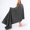 American Soft Linen 100% Cotton 600 GSM Turkish 40x80 Oversized Bath Towel Sheet, Extra Large Adult Towels for Bathroom, Dark Gray Bath Sheet view 1