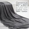 American Soft Linen 100% Cotton 600 GSM Turkish 40x80 Oversized Bath Towel Sheet, Extra Large Adult Towels for Bathroom, Dark Gray Bath Sheet view 2