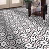 Moroccan Mosaic & Tile House CTP26-01 Ozod Handmade Cement Tiles, Pack of 12, Black, White, and Purple view 2