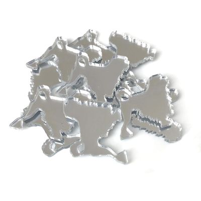 Lowchen Dog Mirrors, Set of 10, 4 X 2.8 Inches, Shatterproof Acrylic