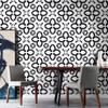 Moroccan Mosaic & Tile House CTP28-01 Megouna Handmade Cement Tiles, Pack of 12, White and Black view 1