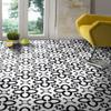 Moroccan Mosaic & Tile House CTP28-01 Megouna Handmade Cement Tiles, Pack of 12, White and Black view 2