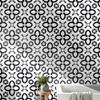 Moroccan Mosaic & Tile House CTP28-01 Megouna Handmade Cement Tiles, Pack of 12, White and Black view 3