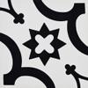 Moroccan Mosaic & Tile House CTP28-01 Megouna Handmade Cement Tiles, Pack of 12, White and Black view 4