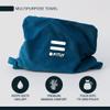 FITLY 3-in-1 Multipurpose Towel - Bath Towels and Waterproof Car Seat Protector, Absorbent Gym Towel Cover After Workout for Yoga, Swimming, Camping, Beach - Microfiber Cover & Car Accessories - White view 2