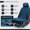 FITLY 3-in-1 Multipurpose Towel - Bath Towels and Waterproof Car Seat Protector, Absorbent Gym Towel Cover After Workout for Yoga, Swimming, Camping, Beach - Microfiber Cover & Car Accessories - White view 3