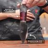 Dalstrong Paring Knife - 4 inch - Spartan Ghost Series - Premium American Forged S35VN Powdered Steel - Razor Sharp Blade - Kitchen Knife - Maple & Red Resin Handle - Sheath view 3