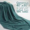 American Soft Linen 100% Cotton 600 GSM Turkish 40x80 Oversized Bath Towel Sheet, Extra Large Adult Towels for Bathroom, Teal Bath Sheet view 2