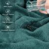 American Soft Linen 100% Cotton 600 GSM Turkish 40x80 Oversized Bath Towel Sheet, Extra Large Adult Towels for Bathroom, Teal Bath Sheet view 4