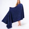 American Soft Linen 100% Cotton 600 GSM Turkish 40x80 Oversized Bath Towel Sheet, Extra Large Adult Towels for Bathroom, Navy Blue Bath Sheet view 1