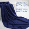 American Soft Linen 100% Cotton 600 GSM Turkish 40x80 Oversized Bath Towel Sheet, Extra Large Adult Towels for Bathroom, Navy Blue Bath Sheet view 2