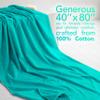 American Soft Linen 100% Cotton 600 GSM Turkish 40x80 Oversized Bath Towel Sheet, Extra Large Adult Towels for Bathroom, Turquoise Bath Sheet view 2