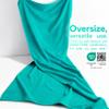 American Soft Linen 100% Cotton 600 GSM Turkish 40x80 Oversized Bath Towel Sheet, Extra Large Adult Towels for Bathroom, Turquoise Bath Sheet view 3