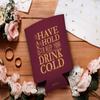 Personalized Coolie Custom Names Wedding Gifts 2-Pack Personalized Can Coolie Drink Coolers Maroon view 2