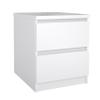 2 Drawer Nightstand, White High Gloss view 1