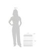 2 Drawer Nightstand, White High Gloss view 3