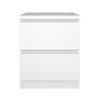 2 Drawer Nightstand, White High Gloss view 4