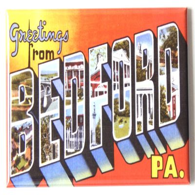 Greetings from Bedford Pennsylvania Fridge Magnet (2.5 x 3.5 inches)