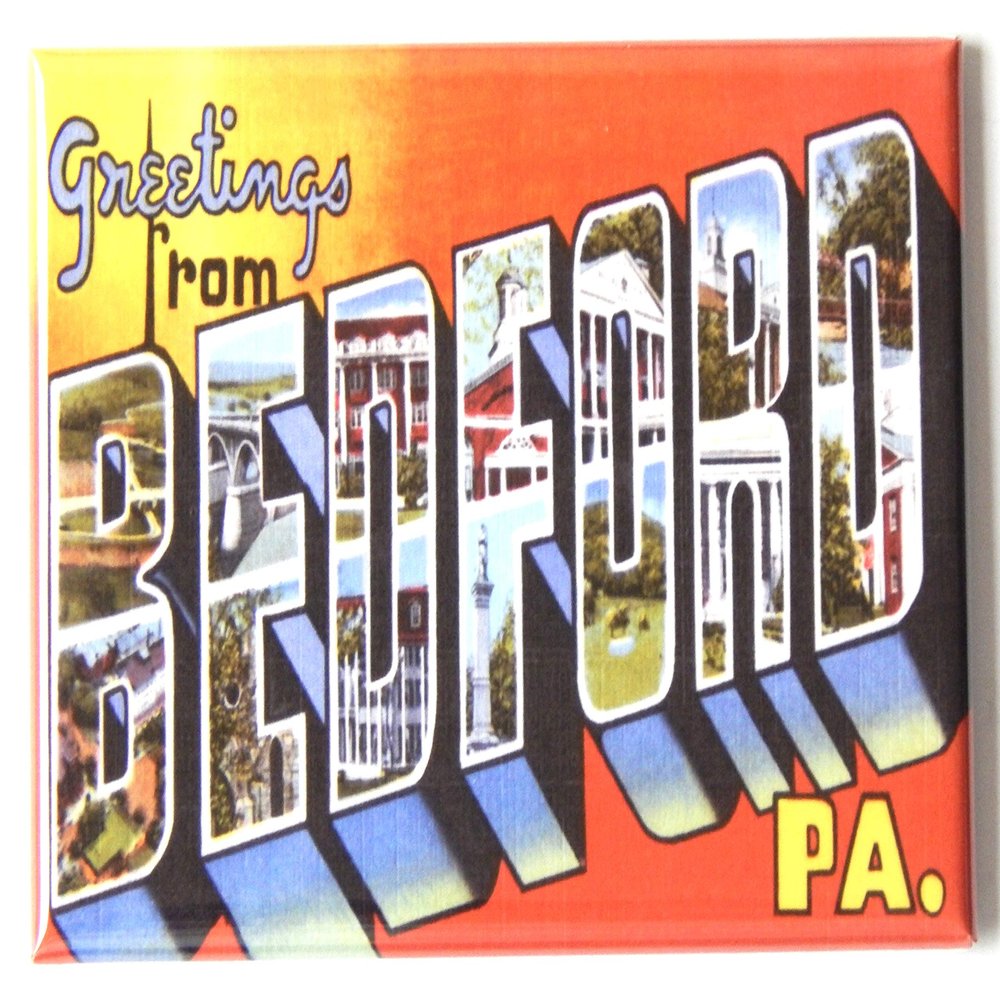 Greetings from Bedford Pennsylvania Fridge Magnet (2.5 x 3.5 inches)