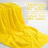 American Soft Linen 100% Cotton 600 GSM Turkish 40x80 Oversized Bath Towel Sheet, Extra Large Adult Towels for Bathroom, Yellow Bath Sheet view 2