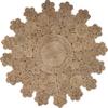 LR Home Natural Jute 6ft Round Area Rug for Home Decor | Braided Rugs for Living Room, Bedroom, Playroom | Bohemian Farmhouse Scalloped Indoor Rug for Room Decor | Tan/Natural view 3