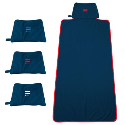 FITLY 3-in-1 Multipurpose Towel - Bath Towels and Waterproof Car Seat Protector, Absorbent Gym Towel Cover After Workout for Yoga, Swimming, Camping, Beach - Microfiber Cover & Car Accessories - Red