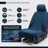 FITLY 3-in-1 Multipurpose Towel - Bath Towels and Waterproof Car Seat Protector, Absorbent Gym Towel Cover After Workout for Yoga, Swimming, Camping, Beach - Microfiber Cover & Car Accessories - Red view 3