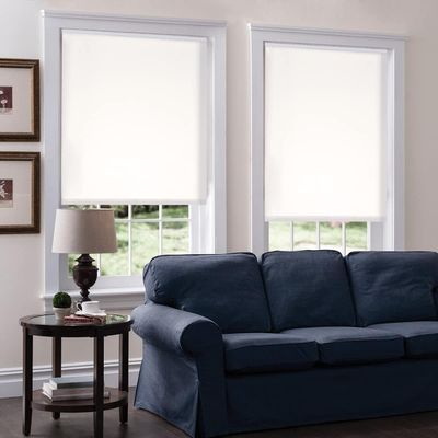 Amazon Alexa and Google Home Capable Motorized Roller Shades, Any Size 19-96 Wide, 72w x 48H, Light Filtering Charcoal