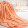 American Soft Linen 100% Cotton 600 GSM Turkish 40x80 Oversized Bath Towel Sheet, Extra Large Adult Towels for Bathroom, Malibu Peach Bath Sheet view 2