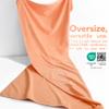 American Soft Linen 100% Cotton 600 GSM Turkish 40x80 Oversized Bath Towel Sheet, Extra Large Adult Towels for Bathroom, Malibu Peach Bath Sheet view 3