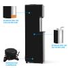 Water Coolers 5 Gallon Top Load,Hot/Cold Water Cooler Dispenser, Innovative Slim Design Energy Saving Freestanding with Child Safety Lock for Home or Office Black view 2