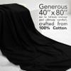 American Soft Linen 100% Cotton 600 GSM Turkish 40x80 Oversized Bath Towel Sheet, Extra Large Adult Towels for Bathroom, Black Bath Sheet view 2