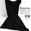 American Soft Linen 100% Cotton 600 GSM Turkish 40x80 Oversized Bath Towel Sheet, Extra Large Adult Towels for Bathroom, Black Bath Sheet view 3
