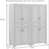 Crosley Furniture Tara 2-Piece Pantry Storage Cabinet Set with Shelves, Kitchen, Dining, or Laundry Room, Distressed Gray view 3