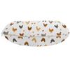 Ambesonne Rural Travel Pillow Neck Rest, Chickens and Chicks Feathers Animals Rooster Cartoon Agricultural Setting, Memory Foam Traveling Accessory for Airplane and Car, 12", Cinnamon and Apricot view 2