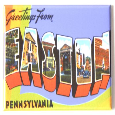 Greetings from Easton Pennsylvania Fridge Magnet (2.5 x 3.5 inches)