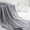American Soft Linen 100% Cotton 600 GSM Turkish 40x80 Oversized Bath Towel Sheet, Extra Large Adult Towels for Bathroom, Light Grey Bath Sheet view 2